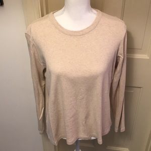 Lands’ End Heathered Light Tan T-Shirt NWOT
